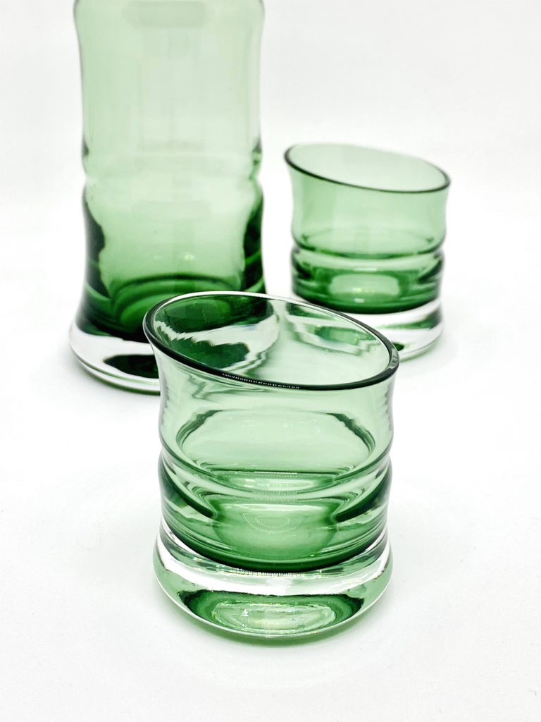 Glass Bamboo Sake Set